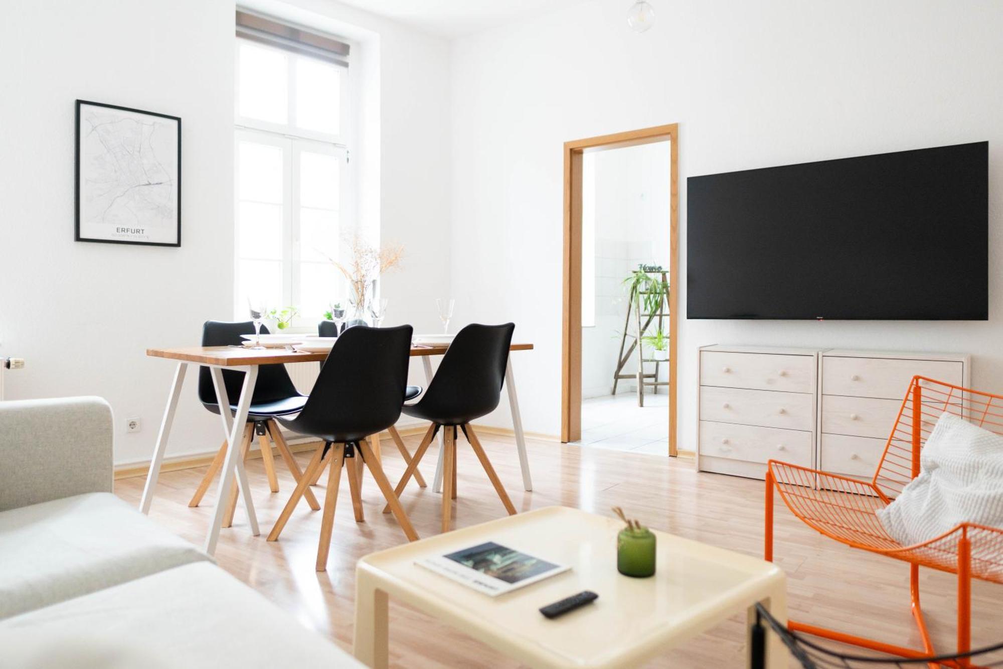Große 3 Zimmer Wohnung mit Netflix in zentraler Lage Erfurt Exterior foto