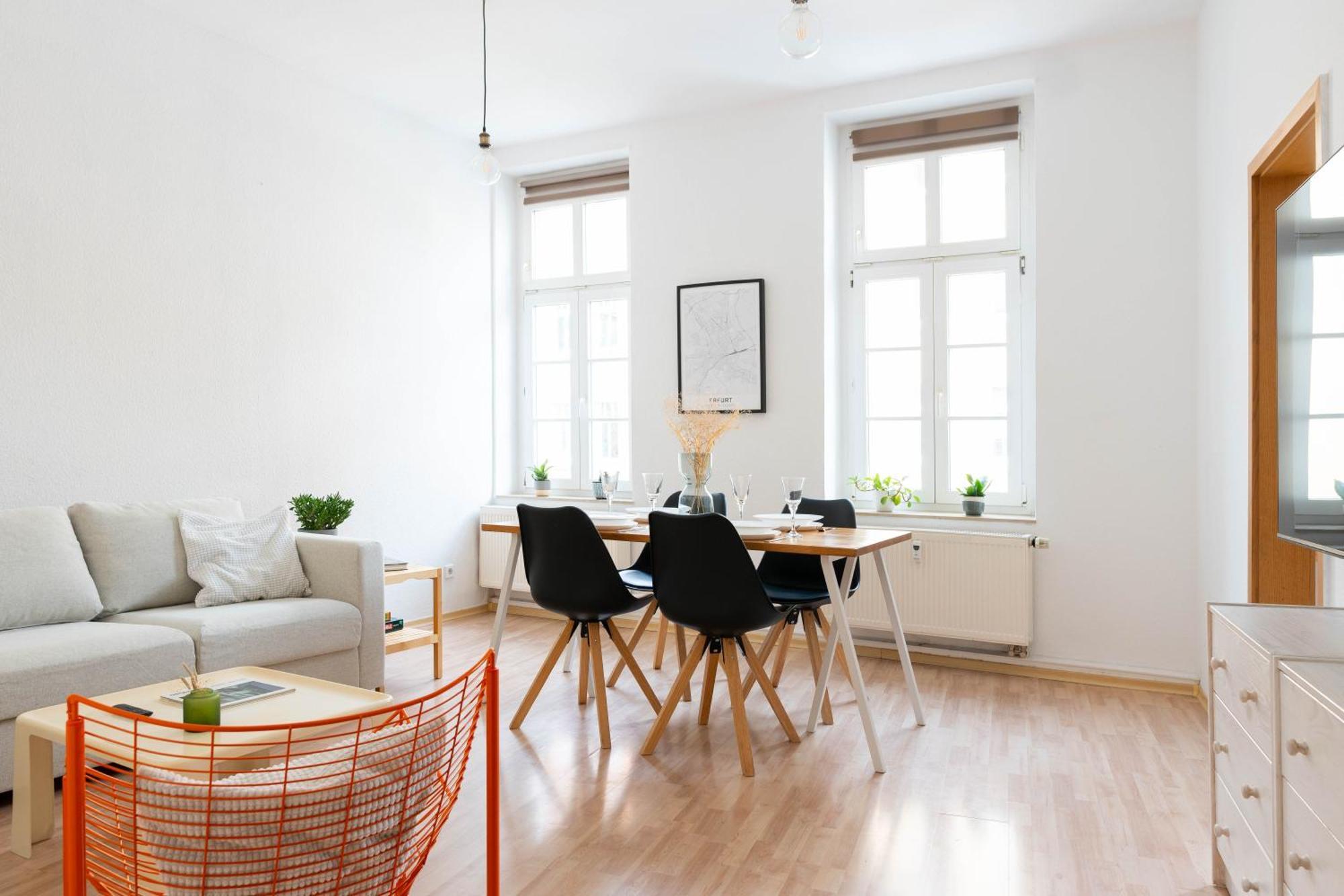 Große 3 Zimmer Wohnung mit Netflix in zentraler Lage Erfurt Exterior foto
